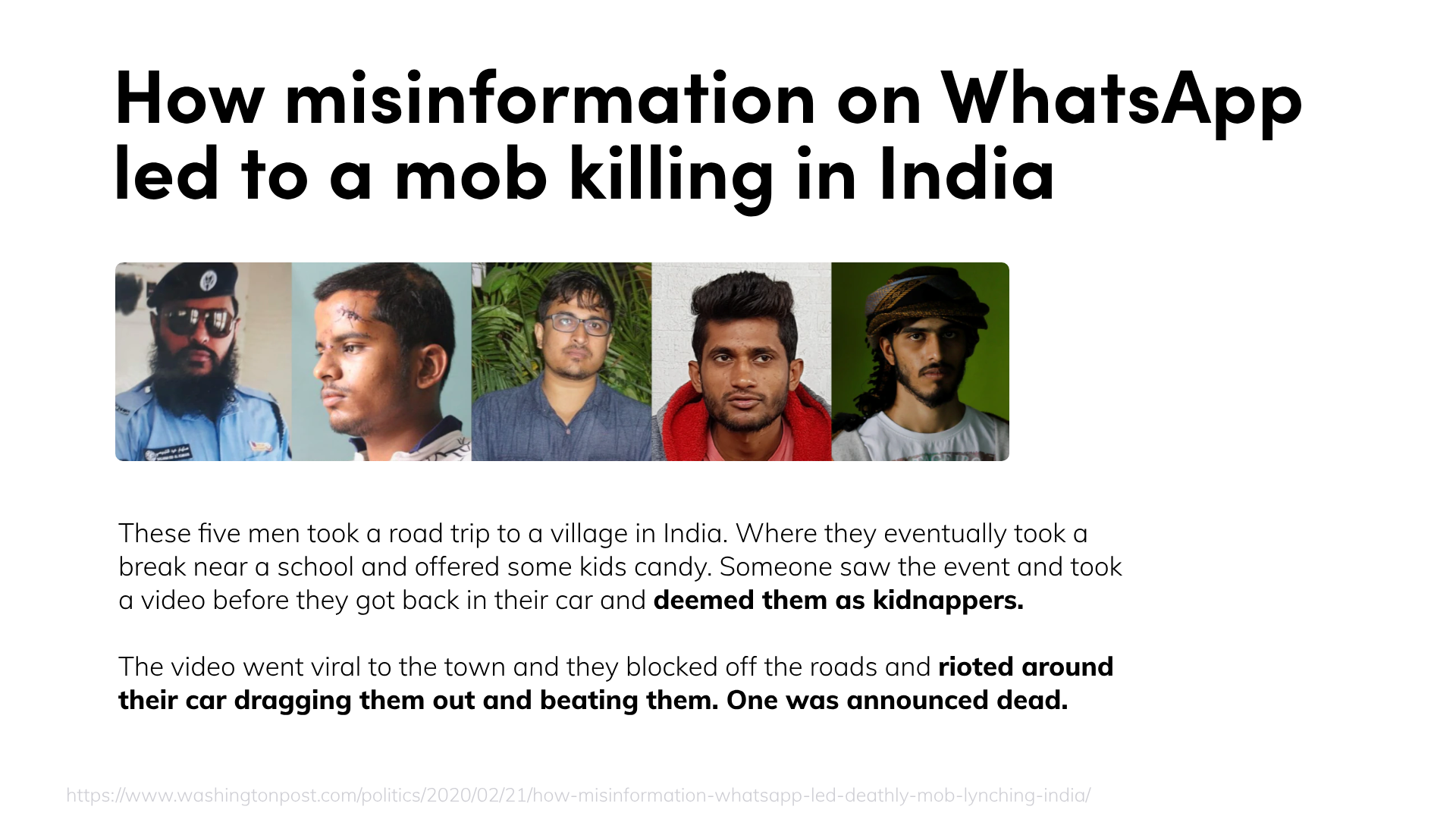 The misinformation cycle — social media users share unverified information, amplifying it